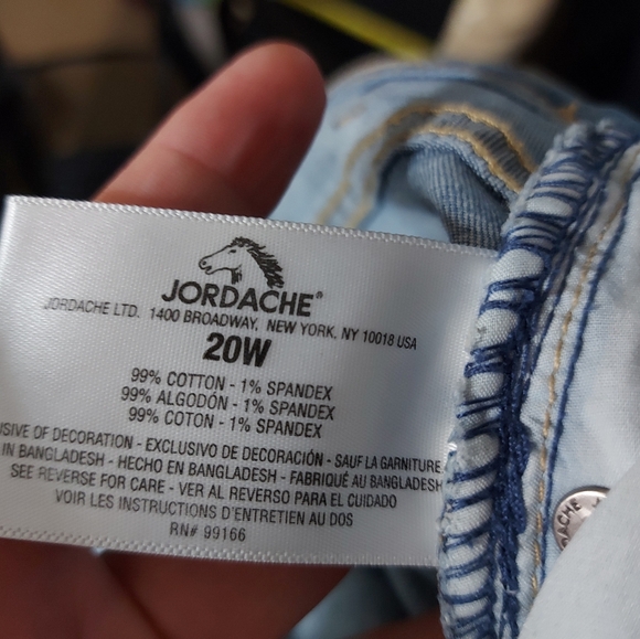 Jordache Distressed High Rise Black Floral Embroidered Jeans - Picture 8 of 10